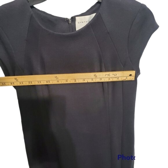 NWT Cynthia Fields New York Double Knit Sheath Dress Sz 2 Charcoal Rare - Picture 7 of 10